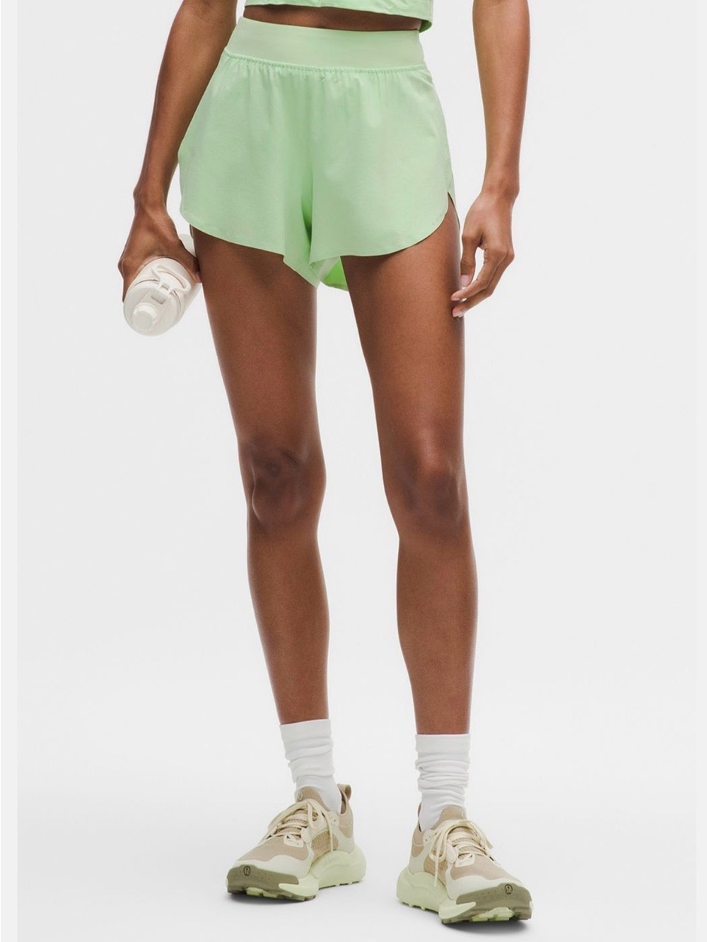 lululemon athletica Light Green Women's Running Shorts